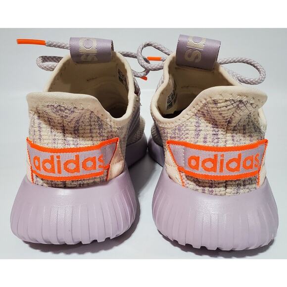 Adidas Kaptir X Womens Purple/Solar Orange/Creme Cloudfoam Running Shoe Size 8.5 - Picture 4 of 6